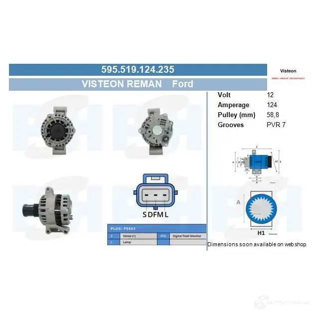 Генератор CV PSH 4X G42 290197 595519124235 изображение 0