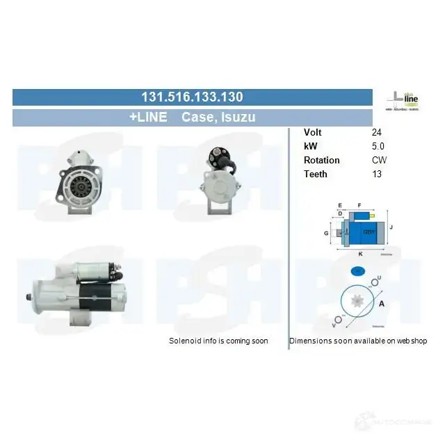 Генератор CV PSH 281875 3 8JX1 155539085415 изображение 0