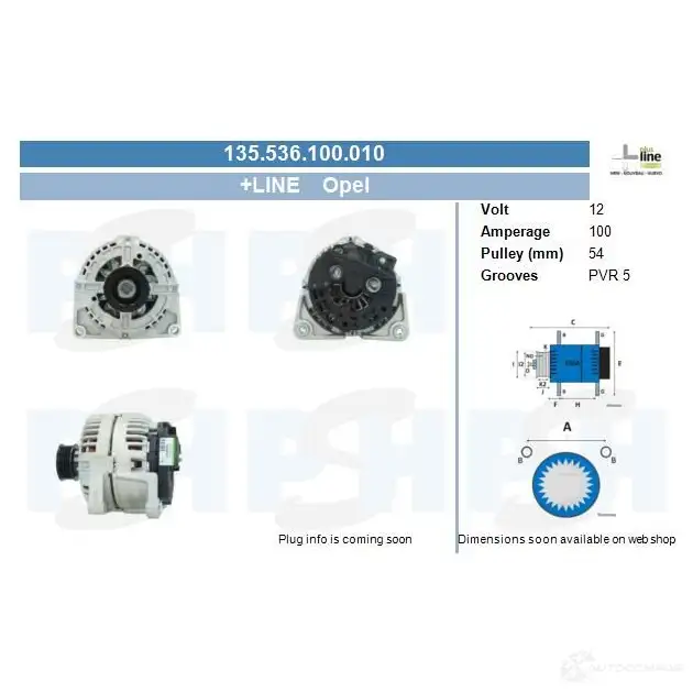 Генератор CV PSH 282009 155601080360 R KQNB изображение 0