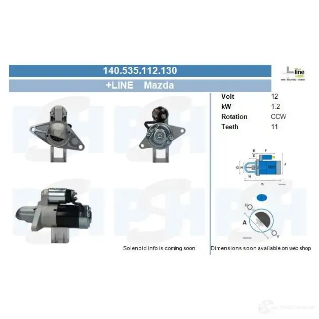 Стартер CV PSH KW U0A 140535112130 1206753423 изображение 0