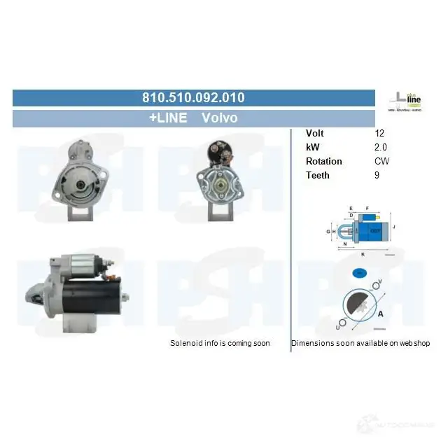 Стартер CV PSH 810510092010 291697 072 K4K5 изображение 0