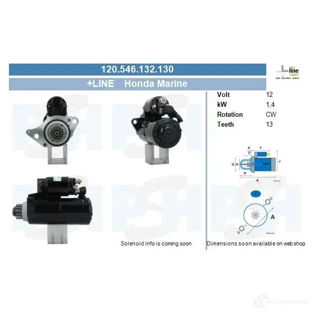 Стартер CV PSH 280405 120546132130 GOJR NA