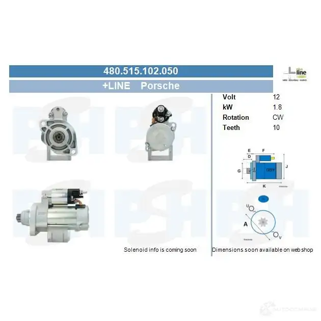 Стартер CV PSH 480515102050 XRKBJ F 286551