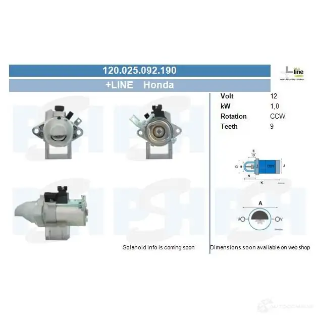 Стартер CV PSH 1437370178 JD4L7 V 120025092190 изображение 0