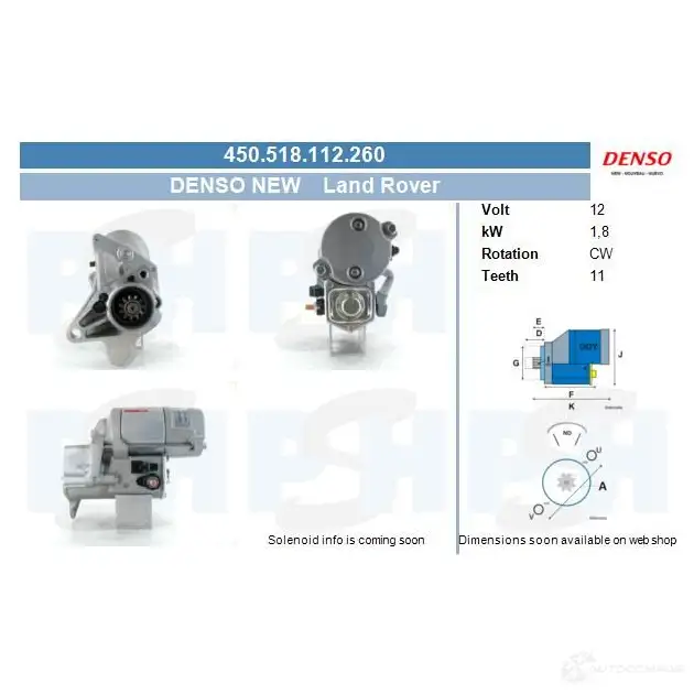 Стартер CV PSH IHLL3 Q 286313 450518112260