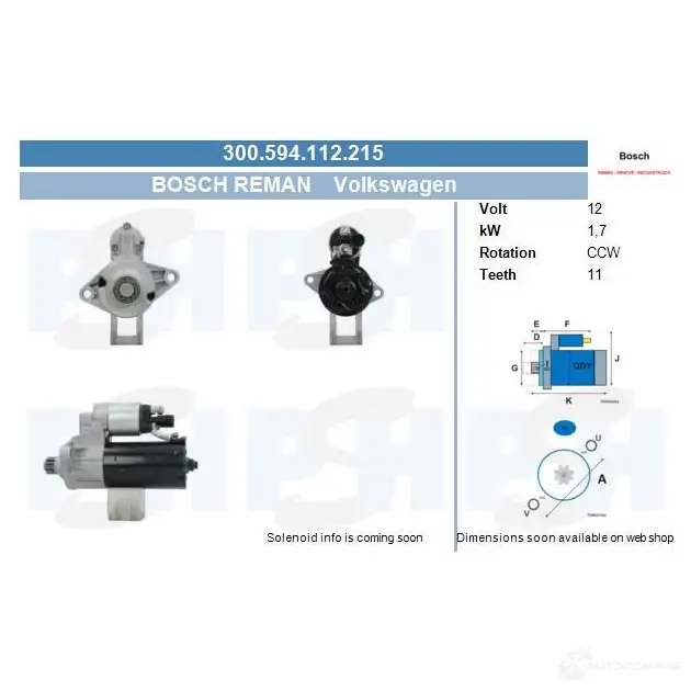 Стартер CV PSH 285490 L493 NJ 300594112215