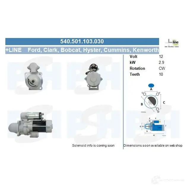 Стартер CV PSH 9 0WBW 287611 540501103030 изображение 0