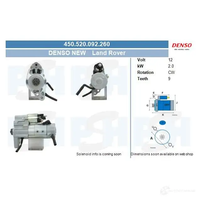 Стартер CV PSH GEQ0 E6H 286319 450520092260