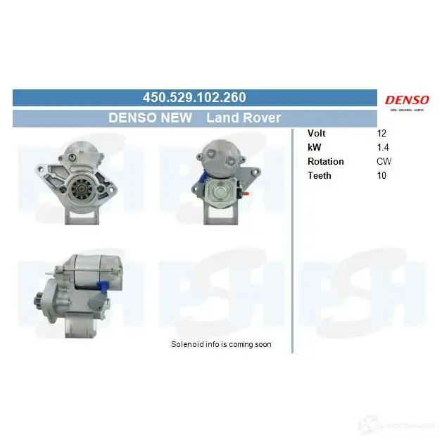 Стартер CV PSH 450529102260 286333 4AI NZ