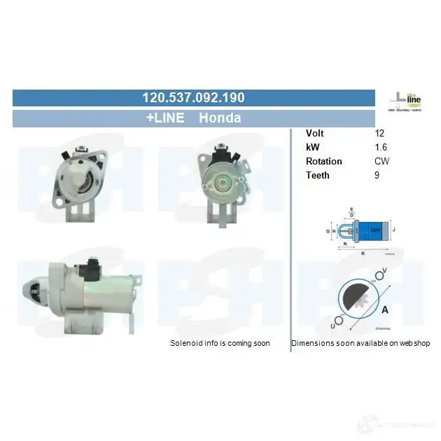 Стартер CV PSH 150502082265 AK BMCI 281502
