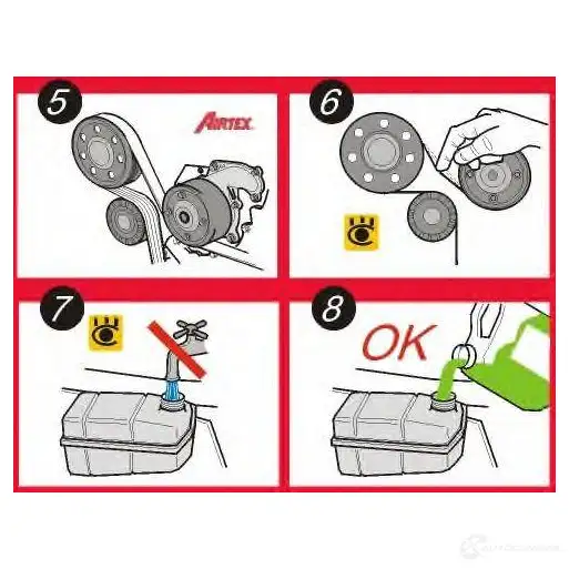 Водяной насос, помпа AIRTEX 8435013805670 1423401473 9039n XKTP 4 изображение 2
