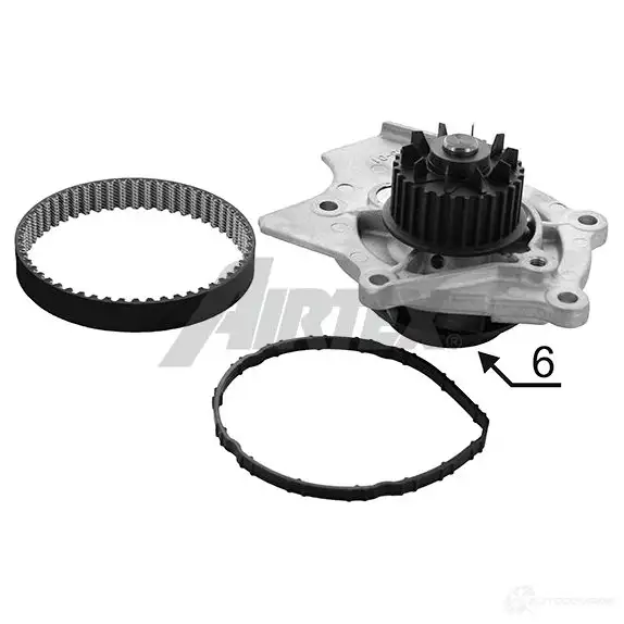 Комплект ремня ГРМ с помпой AIRTEX WPK-166101 8435013854357 1875854 2D56L P5 изображение 0