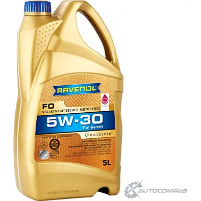 Моторное масло синтетическое легкотекучее FO SAE 5W-30, 5 л RAVENOL WB SI0VY 1436770798 4014835722651 изображение 0