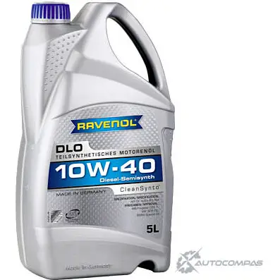Моторное масло полусинтетическое DLO SAE 10W-40, 5 л RAVENOL 1436770697 66Y ZO 4014835724259