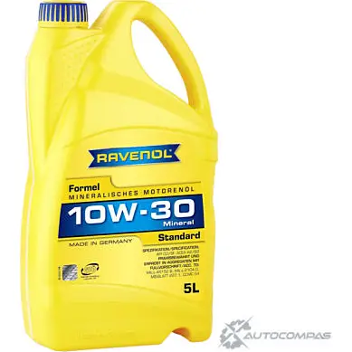 Моторное масло минеральное Formel Standard SAE 10W-30, 5 л RAVENOL 4014835724655 RENO F 1436770837