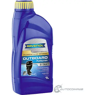 Моторное масло синтетическое Outboardoel 2T Fullsynth., 1 л RAVENOL 4014835727618 LQZQ E9 1436771274