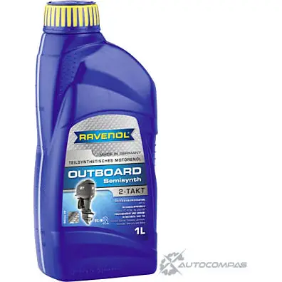 Моторное масло полусинтетическое Outboardoel 2T Teilsynth., 1 л RAVENOL Y38 2X 1436771285 4014835728318
