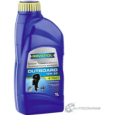 Моторное масло полусинтетическое Outboardoel 4T SAE 10W-30, 1 л RAVENOL 1436771295 4014835729018 WMJ S1OJ
