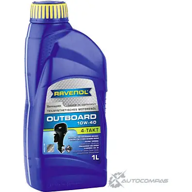 Моторное масло,синтетическое для 4-тактных подвесных лодочных моторов Outboardoel 4T SAE 10W-40, 1 л RAVENOL 4014835729117 WN72A B 1436771298