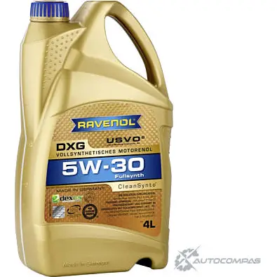 Моторное масло синтетическое DXG SAE 5W-30, 4 л RAVENOL 4014835732391 78QRNW 7 1436770713