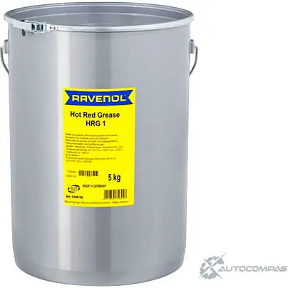 Смазка красного цвета для подшипников Hot Red Grease HRG1, 5 л RAVENOL 1436770975 W 5O5RG 4014835756458 JKZVT2