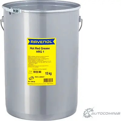 Смазка красного цвета для подшипников Hot Red Grease HRG1, 15 л RAVENOL 1436770976 4014835756465 GGMLFD 6HA T4
