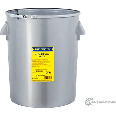 Смазка красного цвета минеральная для подшипников Hot Red Grease HRG3, 25 л RAVENOL I YJOBLR 4014835756670 1436770988 9Q7SI3I