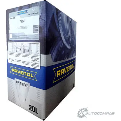 Моторное масло синтетическое легкотекучее VSI SAE 5W-40, 20 л RAVENOL 1436771657 4014835773929 0VZ XX50