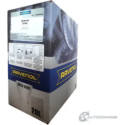 Моторное масло минеральное Outboardoel 2T Mineral, 20 л RAVENOL NC7 VX8P 1436771281 4014835780323
