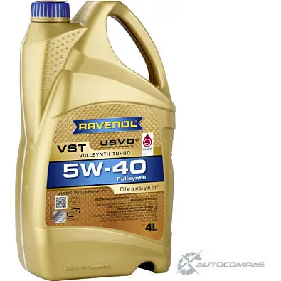 Моторное масло синтетическое VST SAE 5W-40, 4 л RAVENOL 4014835790193 1436771661 LVL 9RR4