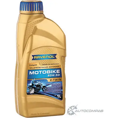 Моторное масло синтетическое Motobike V-Twin SAE 20W-50 Fullsynth., 1 л RAVENOL 1JJ BD 4014835803251 1436771210