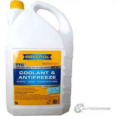 Охлаждающая жидкость готовая к применению TTC COLD CLIMATE -60 176,C, 5 л RAVENOL 1436771558 KDH5L W OU2P 4014835841116