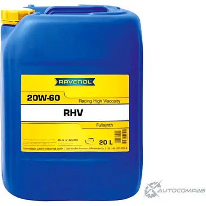 Моторное масло синтетическое RHV Racing High Viscosity SAE 20W-60, 20 л RAVENOL 1436771337 H90NCP F 4014835848979