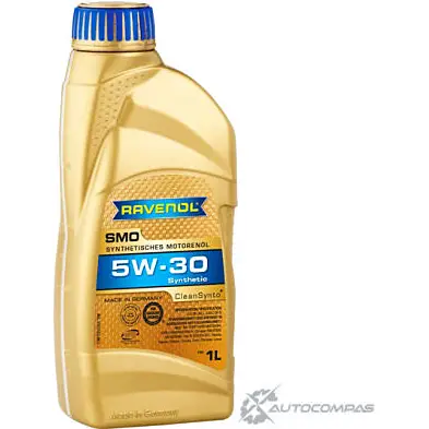 Моторное масло синтетическое SMO SAE 5W-30 160,, 1 л RAVENOL 1436771402 4014835860117 KTH03 OI