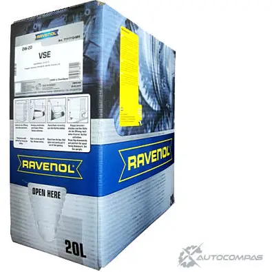 Моторное масло синтетическое VSE SAE 0W-20, 20 л RAVENOL 1436771633 62M I8AU 4014835862142