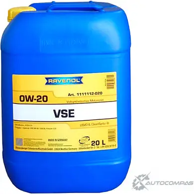 Моторное масло синтетическое VSE SAE 0W-20, 20 л RAVENOL 1436771639 4014835862166 GX 6IJP