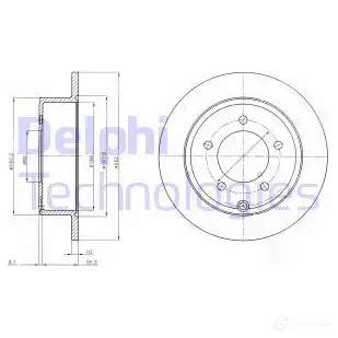 Тормозной диск DELPHI 935364 ZYVFF HE BG4179 5012759434932 изображение 0