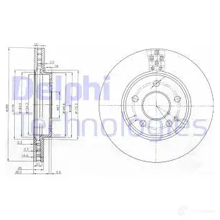 Тормозной диск DELPHI 9HDT R BG3909 5012759358764 935083