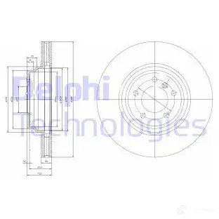 Тормозной диск DELPHI Z8J3 OC 5012759396216 BG9019 935765