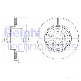 Тормозной диск DELPHI 935536 5YI DA BG4325C 5012759531006 изображение 0