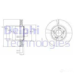 Тормозной диск DELPHI 5012759308707 935022 B Z6W5 BG3851 изображение 0