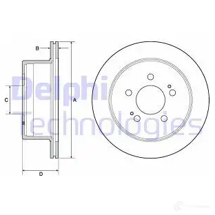Тормозной диск DELPHI BG4677C UZEU3O L 935654 5012759539507