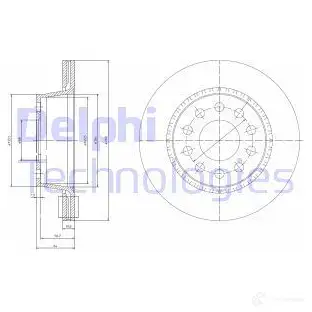 Тормозной диск DELPHI 4 KWT3SA BG3031 5012759062692 934467