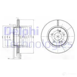 Тормозной диск DELPHI 934372 BG2776 5012759066591 ERQ90 J изображение 0