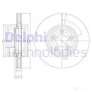 Тормозной диск DELPHI 4 IGX4RL 935242 BG4065 5012759396131