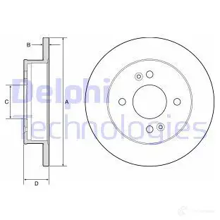 Тормозной диск DELPHI 8K CLAT BG4917C 5012759989487 1211320471