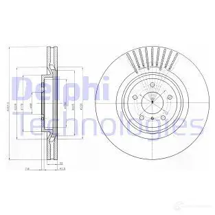 Тормозной диск DELPHI 935821 5012759440056 6M W48 BG9073
