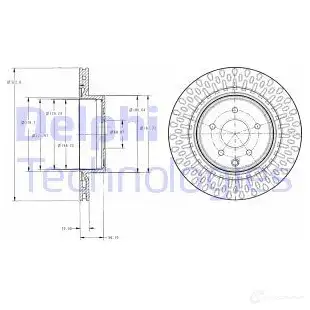 Тормозной диск DELPHI 5012759467336 BG4307 935517 ULO K7