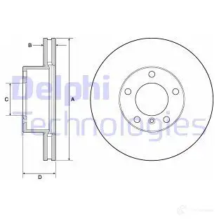 Тормозной диск DELPHI GTD TRHC 5012759535851 935916 BG9145C