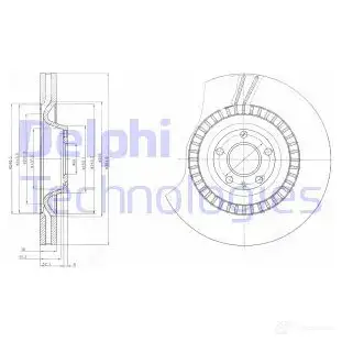 Тормозной диск DELPHI 935811 5012759434994 BG9065 B03L R